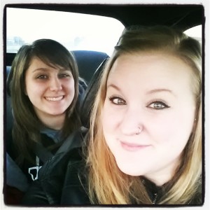 Chelsea & I on our way to the airport